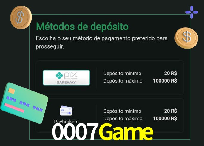 O cassino 0007Game oferece uma grande variedade de métodos de pagamento